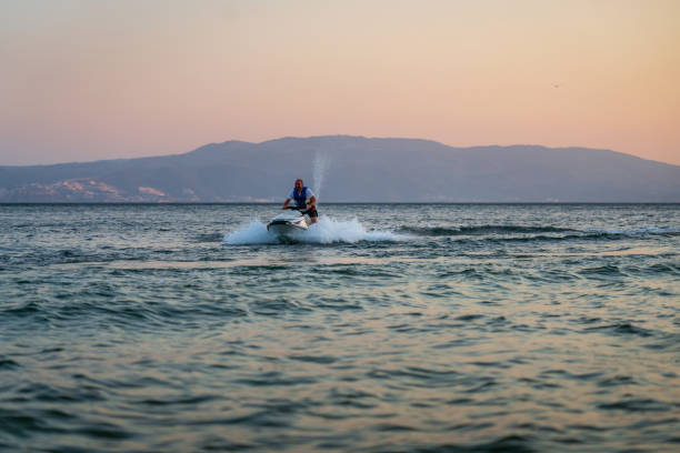 Jet ski show at the sea