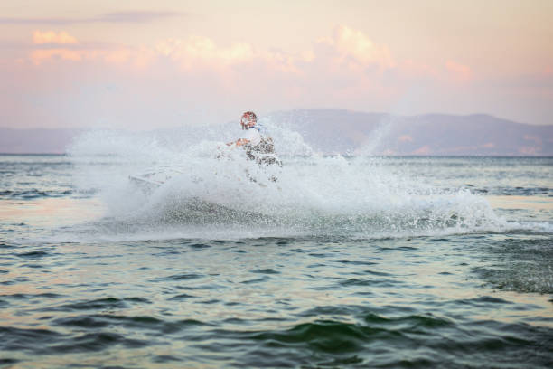 Jet ski show at the sea