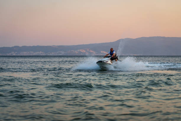 istock Jet ski show at the sea 1177315159