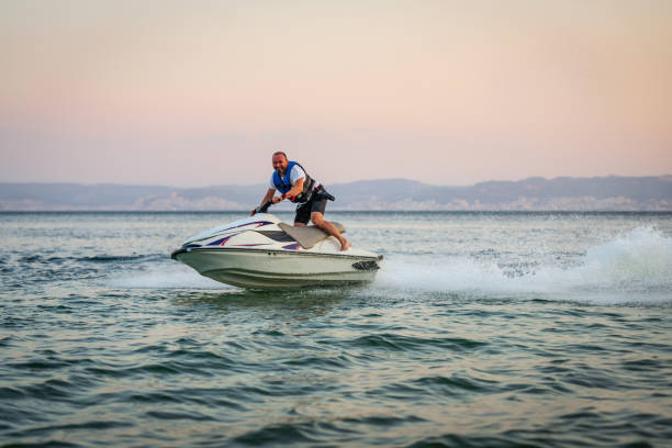 istock Jet ski show at the sea 1177315193