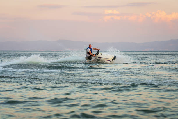 istock Jet ski show at the sea 1177315205