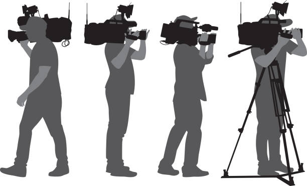 カメラマンシルエット - camera operator点のイラスト素材／クリップアート素材／マンガ素材／アイコン素材