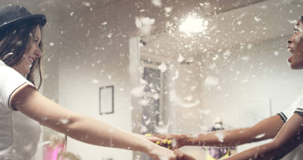 istock Girls night. Pillow fight 1177315447