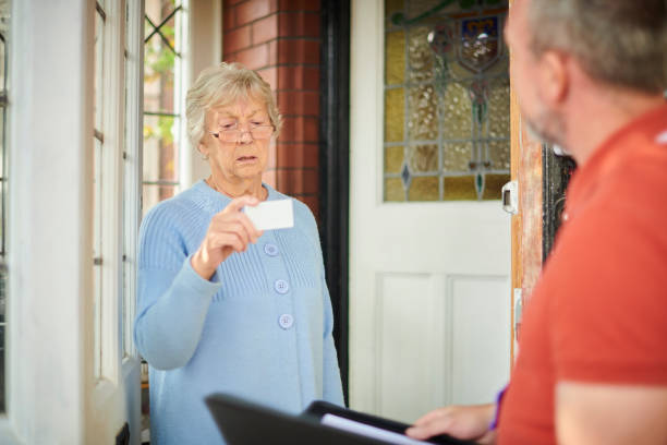 istock official at the door 1177318002