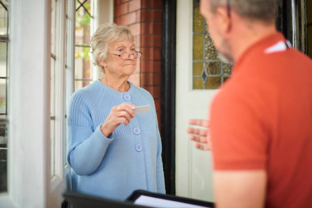 istock official at the door 1177318013
