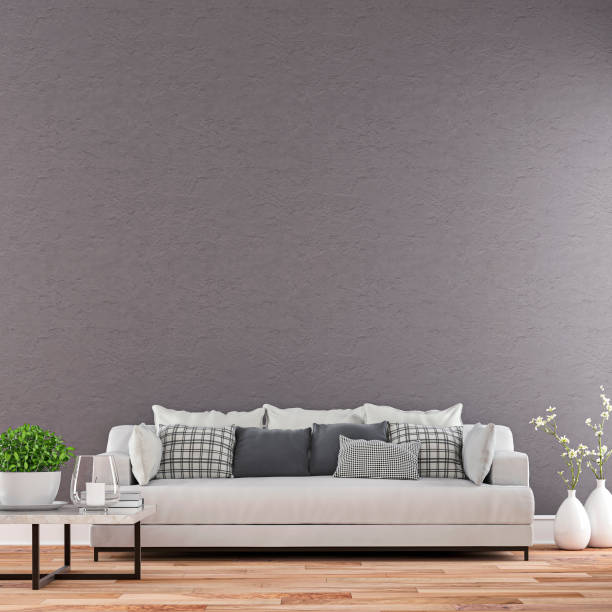 istock Elegant living room with sofa front view 1177320011