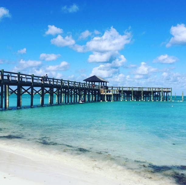 Turquoise water at the Baha Mar Bahamas pier