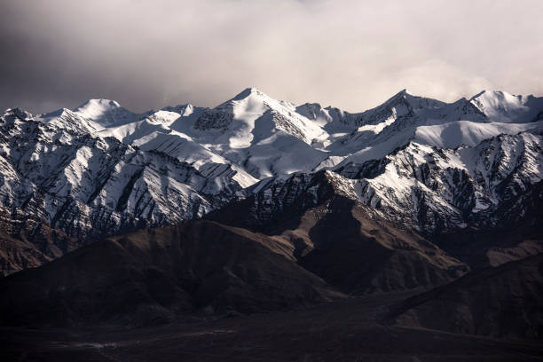 istock Snow Mountain with Blue Sky from Leh Ladakh India. 1177330417