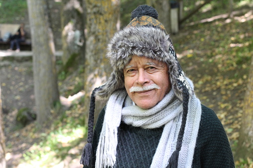 Senior eskimo with a mustache.