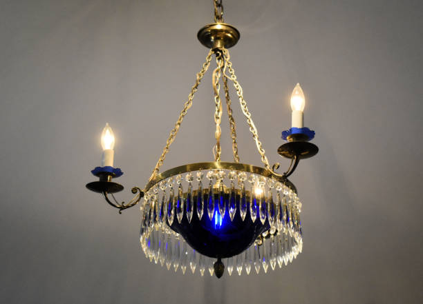 Blue 19th Century Light Fixture