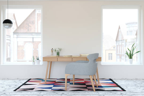 istock home interior in scandinavian style. Mock-up interior. 3d Illustration. 1177334525