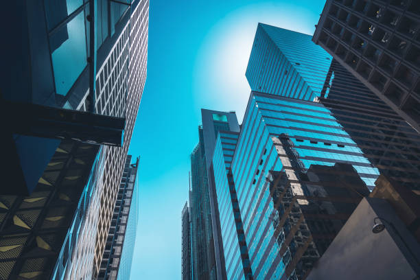 istock Modern office building close up in Hong Kong 1177335336