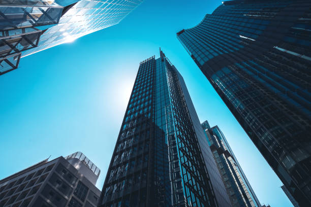 istock Modern office building close up in Hong Kong 1177335345