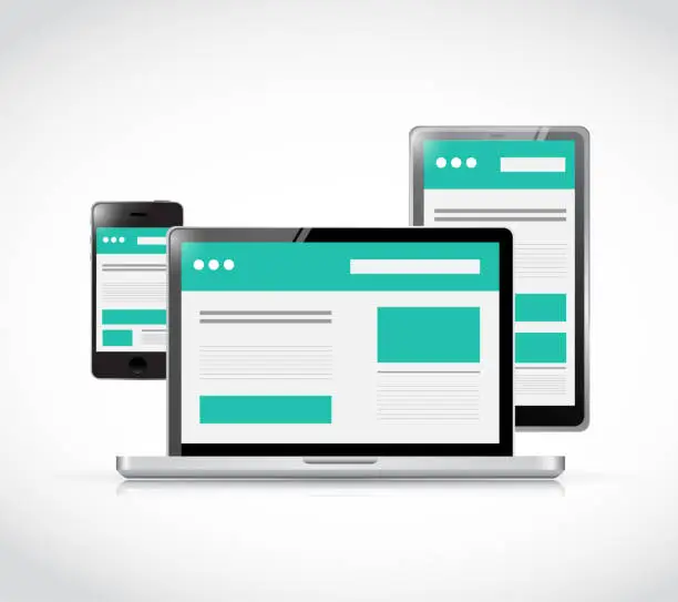 Vector illustration of Responsive web design