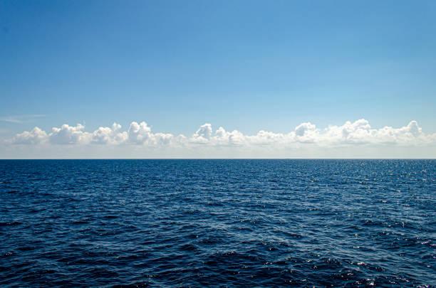 istock Blue sky with blue sea waves soft surface view from boat 1177345795