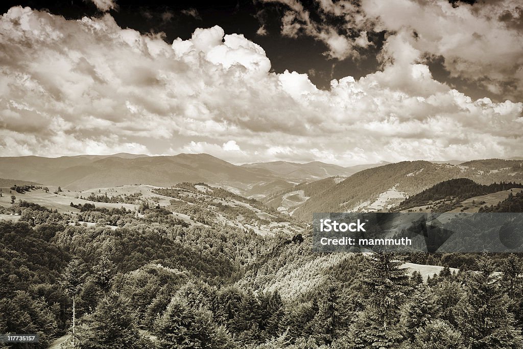 Sépia montagne panorama - Photo de Antiquités libre de droits
