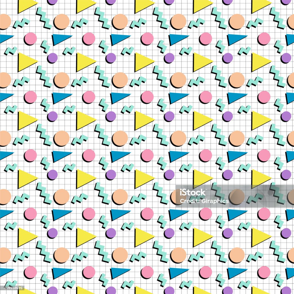 80 Style Pattern Retro 80s Pattern Seamless Tile Stock Illustration - Download Image Now ...