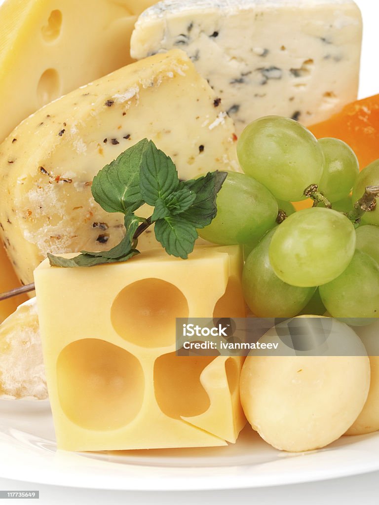 Käse-Stillleben - Lizenzfrei Blauschimmelkäse Stock-Foto