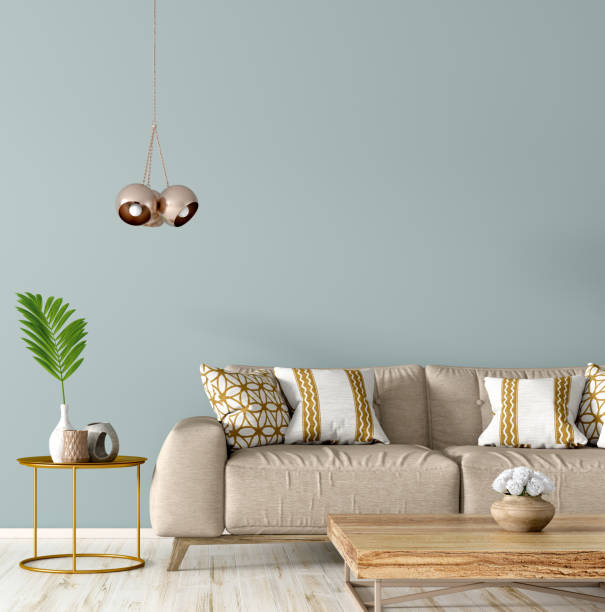 istock Interior of living room with sofa 3d rendering 1177363832