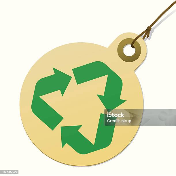 Recyclage Étiquette Ronde Avec Cordon De Serrage Vecteurs libres de droits et plus d'images vectorielles de Cercle - Cercle, En carton, En papier