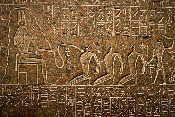 istock Hieroglyphics in the marble, Egypt 117736591