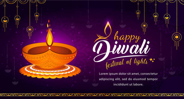 illustrazioni stock, clip art, cartoni animati e icone di tendenza di illustrazione astratta del festival diwali. - diwali