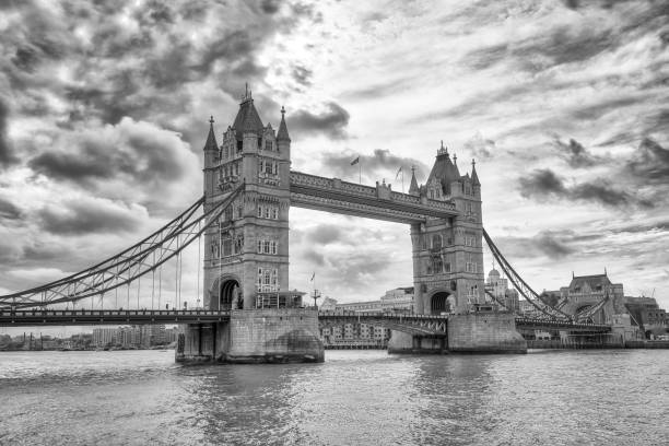 istock The Tower Bridge on a overcast day, London 1177369254