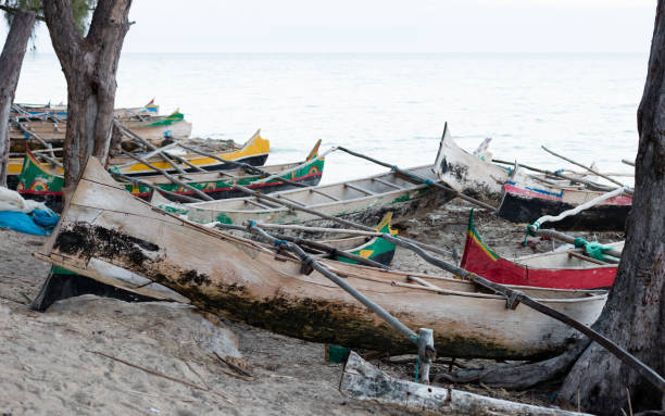 istock Fishing boats on the beach on Madagascar 1177374255