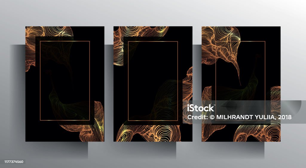 Abstract Frame Design A4 Set Of Abstract Design For A4 Covers Stock Illustration - Download ...