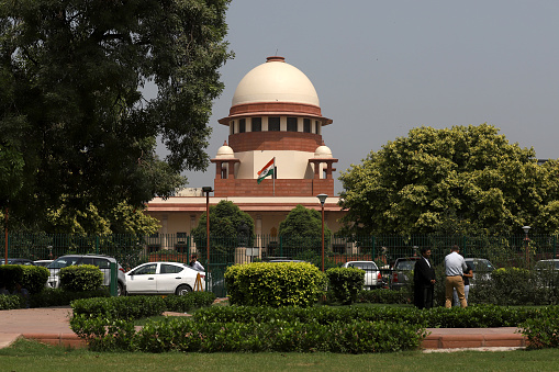 A general view of main building of the Indian Supreme court In New Delhi, India on Thursday, 26 September 2019. Supreme court is Indian Apex court situated at Bhagwan Das road in New Delhi.