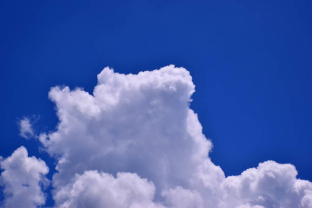 Beautiful clouds with blue sky background. Nature weather, cloud blue sky