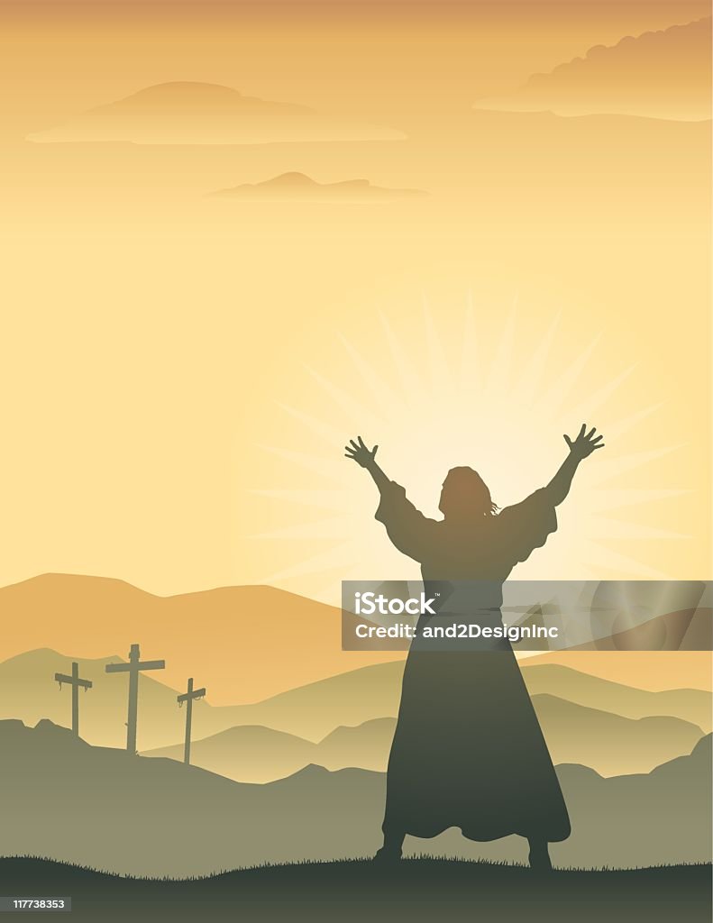 Silhouette of Jesus with raised arms on Easter morning Vector illustration featuring triumphant silhouette on the first Easter morning. Art is conveniently grouped and layered.

Related images:
[url=http://www.istockphoto.com/file_search.php?action=file&lightboxID=6055496] [img]http://i603.photobucket.com/albums/tt115/andersonanderson/SpiritualityReligion.jpg[/img] [/url]
 Easter stock vector