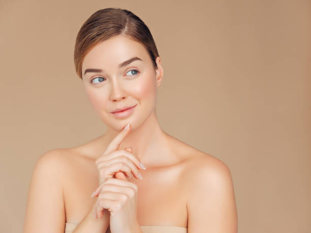 istock Beautiful woman with perfect face 1177384566