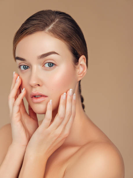istock Beautiful woman with perfect face 1177384756