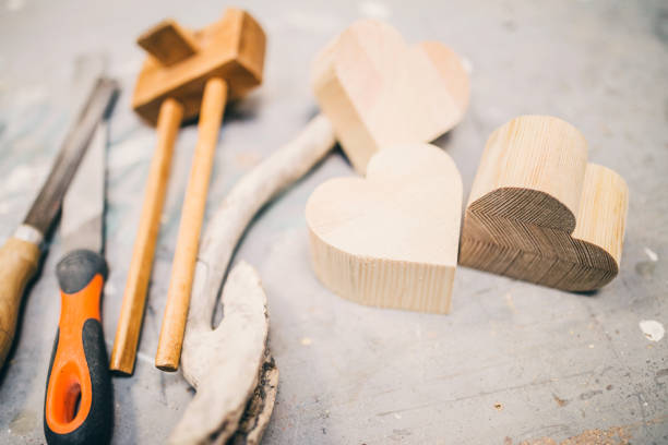 istock Manual processing of wood in the carpentry workshop - crafting 1177389200