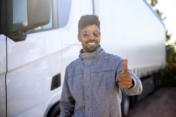 istock Cheerful truck driver 1177391712