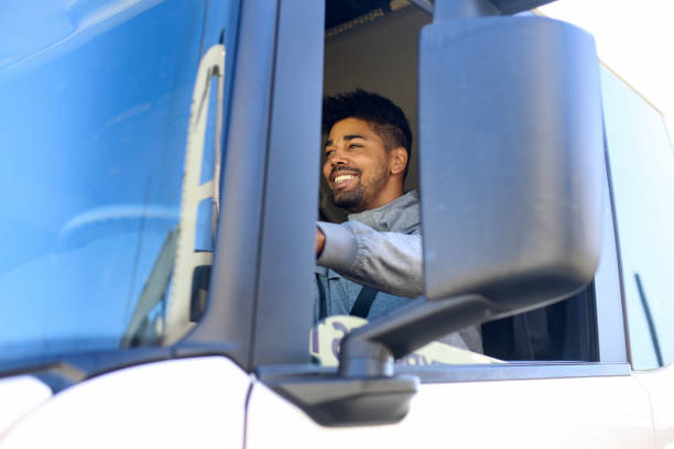 istock Truck driver driving 1177391767