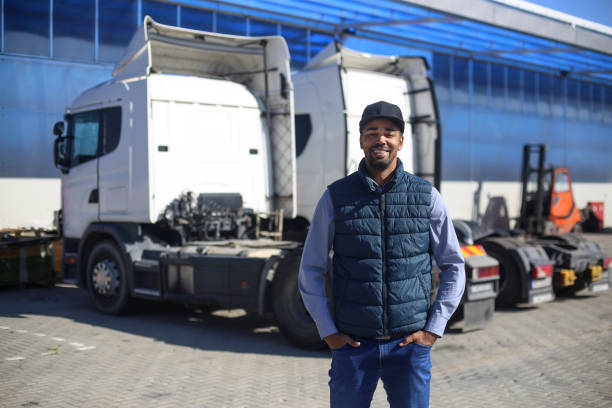 istock Truck driver at a warehouse 1177391943