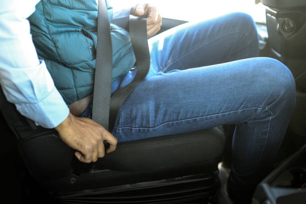Seat belt Truck driver. About 35 years old, African male. seat belt photos stock pictures, royalty-free photos & images