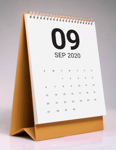 istock Simple desk calendar 2020 - September 1177396483