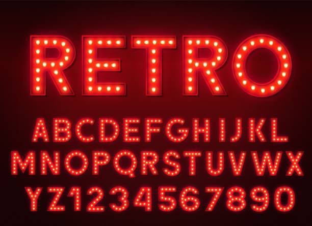 Red Light Lettering 780+ Red Light Font Stock Illustrations, Royalty-Free Vector Graphics ...