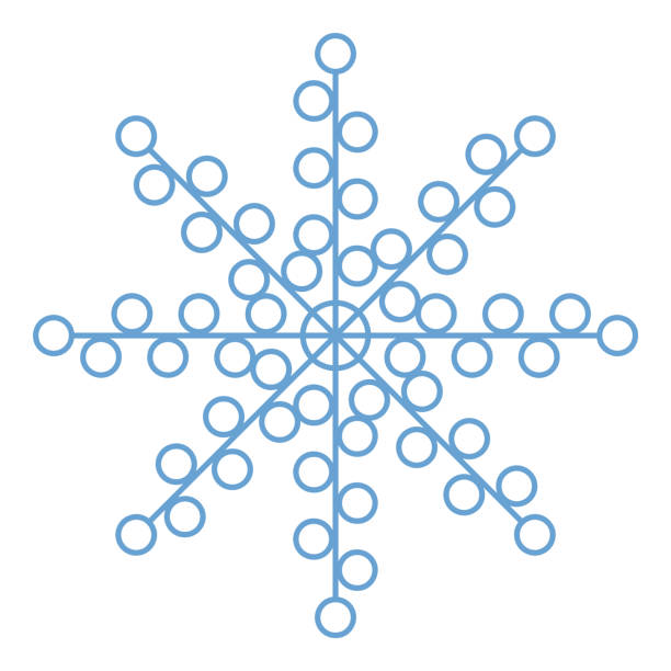 istock Flat snowflakes. Winter snowflake crystals, christmas snow shapes and frosted cool blue icon, cold xmas season frost snowfall decoration. Vector isolated symbol 1177399019