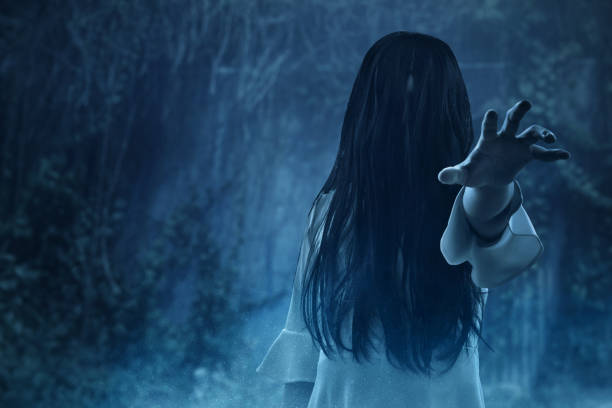 istock Scary ghost woman, halloween theme 1177400192