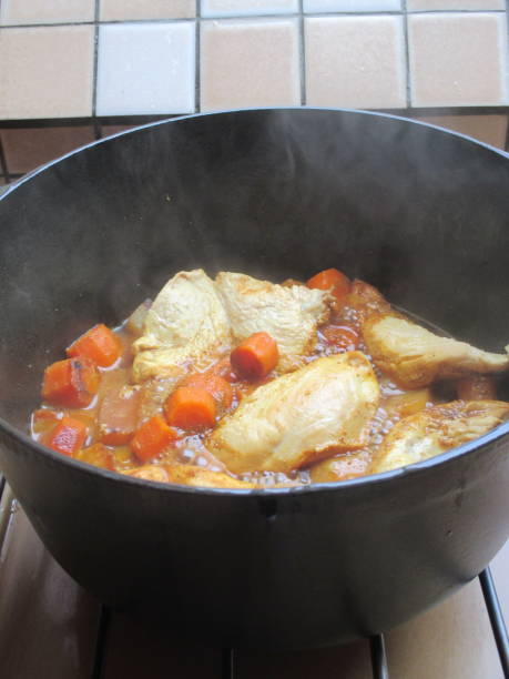 istock Stew being cooked in a cast iron casserole   Chicken breast 1177400330