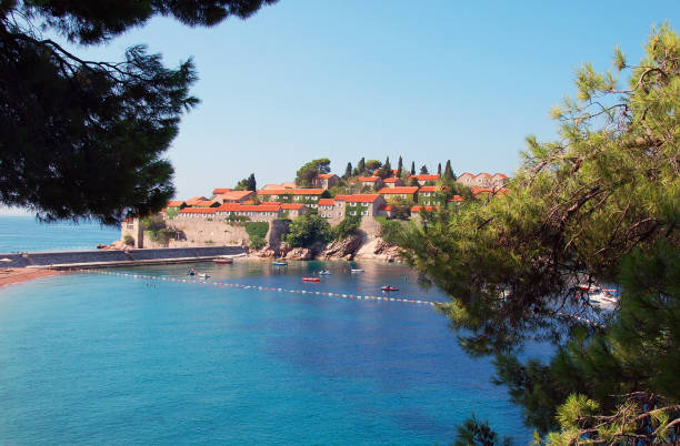 istock Sveti Stefan resort in Budva, Montenegro. 1177401597