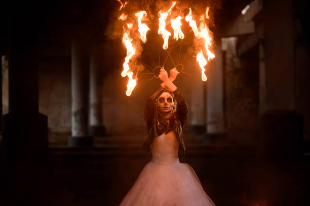 istock Halloween. Young beautiful girl with make-up skeleton 1177404522