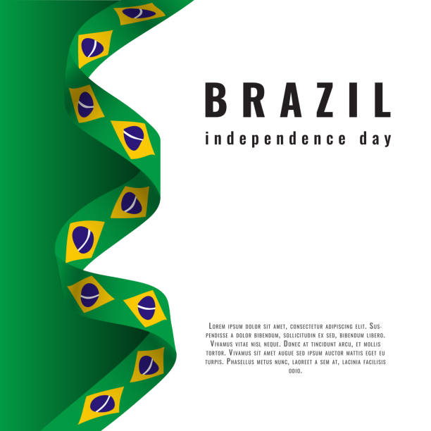 7 September Brazil Independence Day Banner Vector illustation Brazil Independence Day 7 September Banner Vector with space for text patriotic quilt stock illustrations
