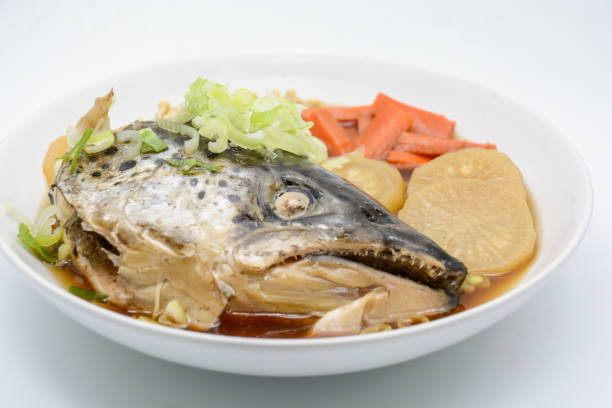 istock Soup Salmon in soy source with vegetables, Japanese foods 1177412498