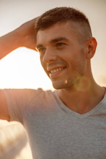 istock Smiling man looking in front of him 1177413002
