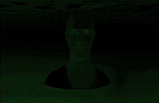 istock AI concept of human face generated out of code 1177414136